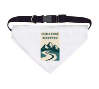 Azeeda Large 'Skiing Challenge Accepted' Dog/Cat/Pet Bandana (PD00068220)