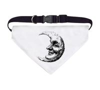 Azeeda Large 'Smiling Crescent Moon Face' Dog/Cat/Pet Bandana (PD00072316)