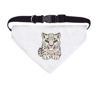 Azeeda Large 'Snow Leopard' Dog/Cat/Pet Bandana (PD00080484)