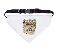 Azeeda Large 'Snow Leopard Portrait' Dog/Cat/Pet Bandana (PD00083204)