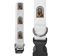 Azeeda Large 'Stained Glass Lion' Dog Collar (PR00080872)