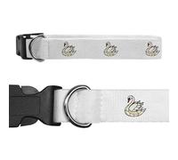 Azeeda Large 'Stained Glass Swan' Dog Collar (PR00080870)