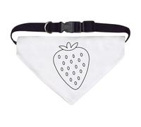 Azeeda Large 'Strawberry Outline' Dog/Cat/Pet Bandana (PD00069518)