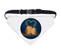 Azeeda Large 'Sweetheart Owls' Dog/Cat/Pet Bandana (PD00068894)