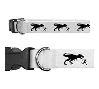 Azeeda Large 'T Rex Chasing Running Man' Dog Collar (PR00071878)