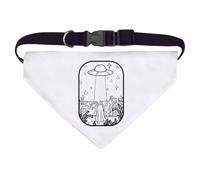 Azeeda Large 'There's a UFO In The Cornfield Outline Art' Dog/Cat/Pet Bandana (PD00070952)