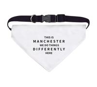 Azeeda Large 'This Is Manchester We Do Things Differently' Dog/Cat/Pet Bandana (PD00085996)