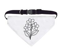 Azeeda Large 'Three Forget Me Not Flowers' Dog/Cat/Pet Bandana (PD00070598)