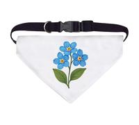 Azeeda Large 'Three Forget Me Not Flowers' Dog/Cat/Pet Bandana (PD00070600)