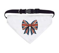 Azeeda Large 'Union Jack Bow' Dog/Cat/Pet Bandana (PD00071296)