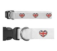 Azeeda Large 'Union Jack Heart' Dog Collar (PR00073872)