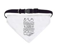 Azeeda Large 'Vegan and Proud' Dog/Cat/Pet Bandana (PD00067370)