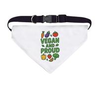 Azeeda Large 'Vegan and Proud' Dog/Cat/Pet Bandana (PD00067372)