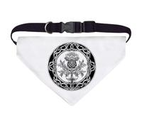 Azeeda Large 'Vintage Scottish Thistle with Circular Frame' Dog/Cat/Pet Bandana (PD00074514)