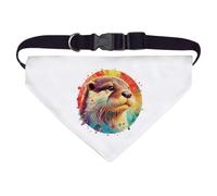 Azeeda Large 'Watercolour Otter Portrait' Dog/Cat/Pet Bandana (PD00067290)