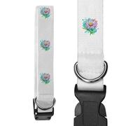 Azeeda Large 'Watercolour Style Aster' Dog Collar (PR00083626)