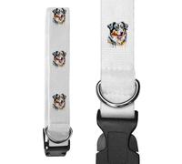 Azeeda Large 'Watercolour Style Australian Sheepdog' Dog Collar (PR00083658)