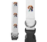 Azeeda Large 'Watercolour Style Beagle' Dog Collar (PR00083666)
