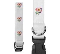 Azeeda Large 'Watercolour Style Dahlia' Dog Collar (PR00083550)
