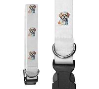 Azeeda Large 'Watercolour Style Lhasa Apso' Dog Collar (PR00083710)