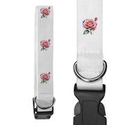 Azeeda Large 'Watercolour Style Rose' Dog Collar (PR00083614)