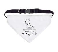 Azeeda Large 'Welcome To My Home' Dog/Cat/Pet Bandana (PD00086096)
