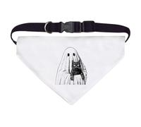 Azeeda Large 'Whimsical Ghost Holding Black Cat' Dog/Cat/Pet Bandana (PD00080056)