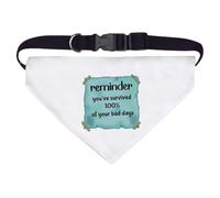 Azeeda Large 'You've Survived 100% Of Your Bad Days' Dog/Cat/Pet Bandana (PD00073166)