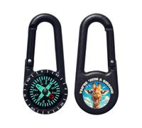 Azeeda 'Laughing Giraffe' Compass Keyring (KC00041127)