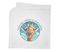 Azeeda 'Laughing Giraffe' Cotton Baby Blanket/Shawl (BY00044821)