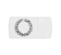 Azeeda 'Laurel Leaves Wreath' Pill Box with Tablet Splitter (PI00043837)