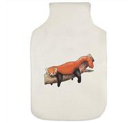Azeeda 'Lazy Red Panda' Hot Water Bottle Cover (HW00030011)