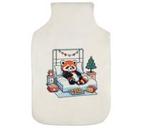 Azeeda 'Lazy Red Panda' Hot Water Bottle Cover (HW00052632)