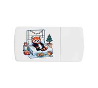 Azeeda 'Lazy Red Panda' Pill Box with Splitter (PI00046145)