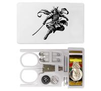 Azeeda 'Leaping Samurai Warrior' Mini Travel Sewing Kit (SE00047757)