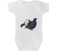 Azeeda 'Lek Black Grouse' Baby Grow - White, 0-3m (GR00135644)