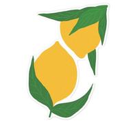 Azeeda 'Lemons On The Tree ' White Premium Vinyl Decal Sticker - Waterproof, Durable & Easy to Apply - Ideal for Car Bumpers, Windows, Bins and More - Large (210mm) (DW00134854)