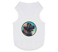 Azeeda 'Leonberger Dog Portrait' Pet Dog/Cat T-Shirt, L (PT00166839)