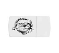 Azeeda 'Leopard Gecko Wearing Santa Hat' Pill Box with Tablet Splitter (PI00039487)