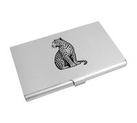 Azeeda 'Leopard Outline' Metal Business Card Holder (CH00057380)