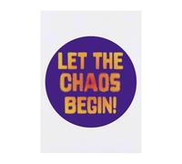 Azeeda 'Let The Chaos Begin!' Temporary Tattoo - Water Resistant, Skin-Safe, Non-Toxic Transfer (TO00091899)