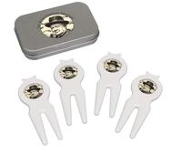 Azeeda 'Let Us Go Forward- Churchill' Golf Divot Tool/Repair Fork Gift Set (GO00094392)