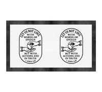 Azeeda 'Let Us Not Love With Words Or Speech' Pet Feeding Mat (PM00033912)