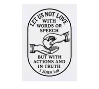 Azeeda 'Let Us Not Love With Words Or Speech' Temporary Tattoo - Water Resistant, Skin-Safe, Non-Toxic Transfer (TO00093701)