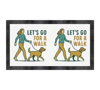 Azeeda 'Lets Go For A Walk Dog' Pet Feeding Mat (PM00031454)