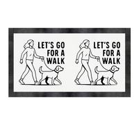 Azeeda 'Lets Go For A Walk Dog' Pet Feeding Mat (PM00031455)