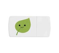 Azeeda 'Lexi The Leaf' Pill Box with Tablet Splitter (PI00040220)