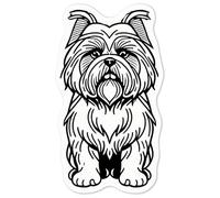 Azeeda 'Lhasa Apso Dog' White Premium Vinyl Decal Sticker - Waterproof, Durable & Easy to Apply - Ideal for Car Bumpers, Windows, Bins and More - Medium (100mm) (DW00104437)