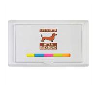 Azeeda 'Life is Better with a Dachshund' Sticky Note Ruler Pad (ST00040462)