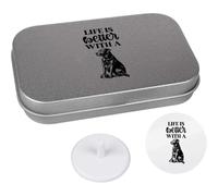 Azeeda 'Life is Better With A Dog Text' Golf Markers Gift Set (GO00088679)